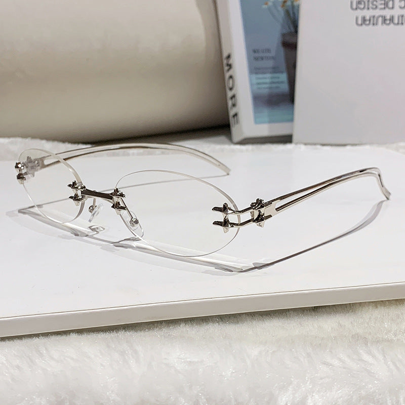 Damen elegante Metall-Brille mit filigranem Design Karnz
