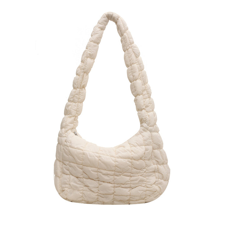 Texturierte gesteppte Schultertasche Karnz