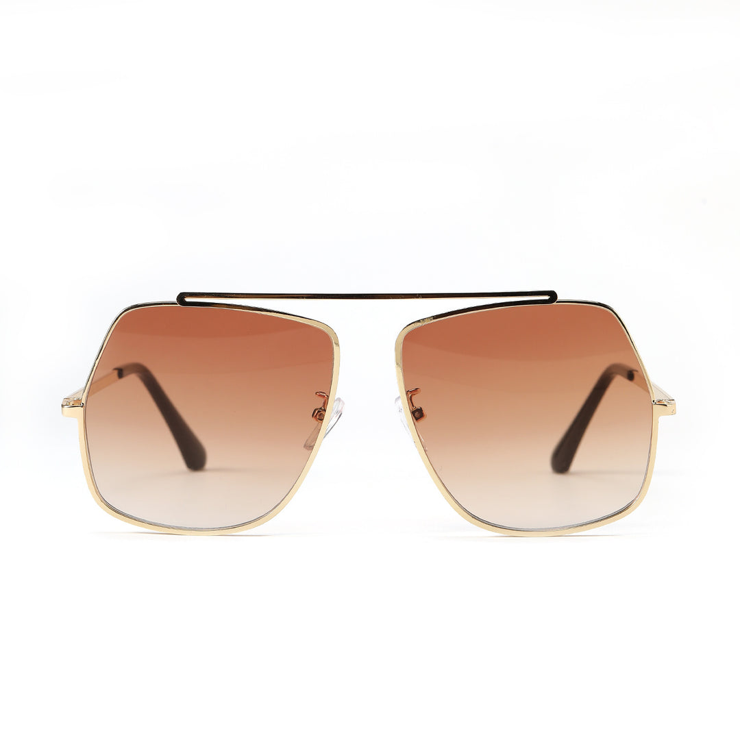 Damen polygonale Sonnenbrille mit elegantem, hochmodernem Rahmen Karnz