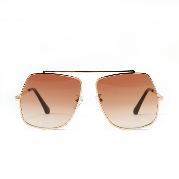 Damen polygonale Sonnenbrille mit elegantem, hochmodernem Rahmen Karnz