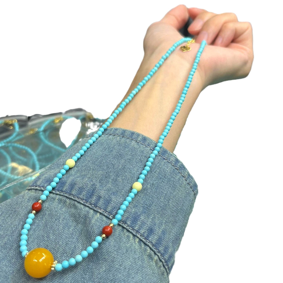 Perlen Charm Halskette Karnz