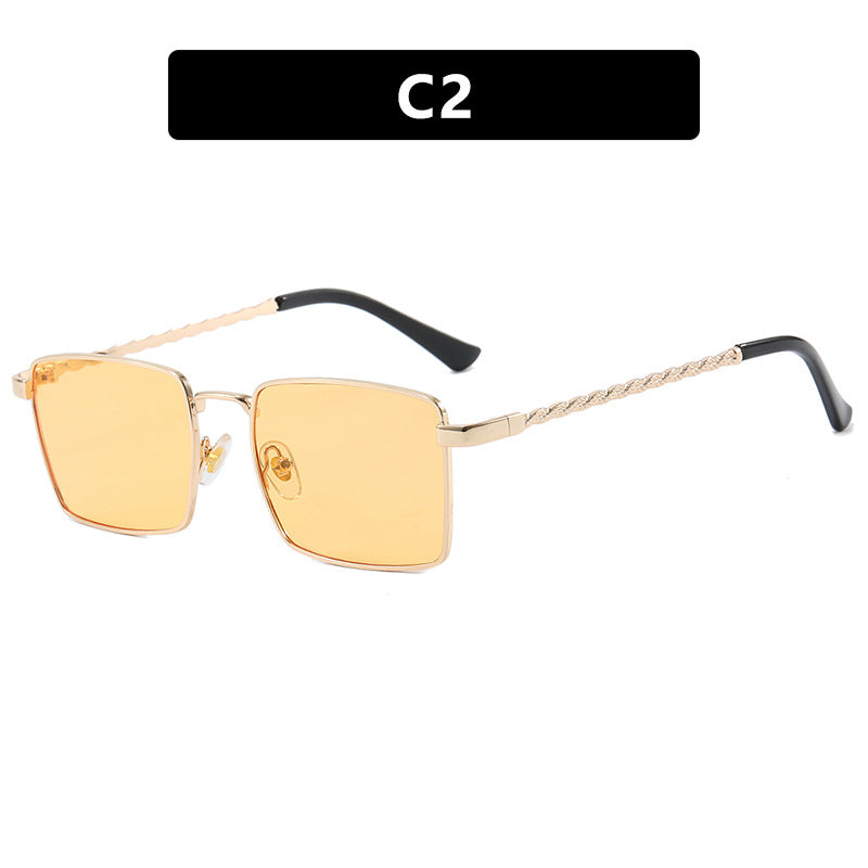 Damen quadratische Sonnenbrille mit elegantem Metallrahmen Karnz