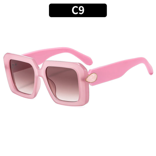 Oversized geometrische quadratische Sonnenbrille klassischer Look