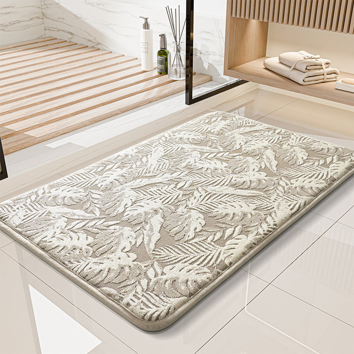 Stylische Blumenmuster-Badematte Karnz