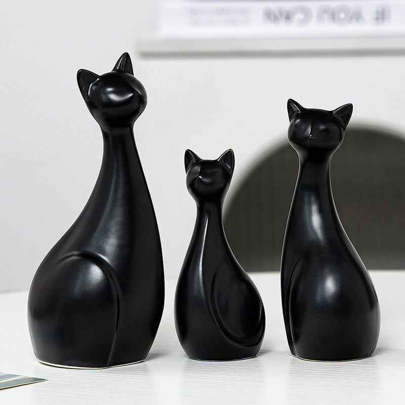Dekorative Keramik Katze Karnz