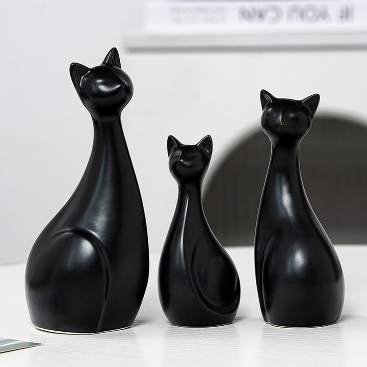 Dekorative Keramik Katze Karnz