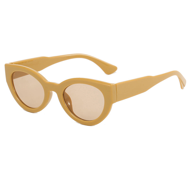 Damen modische quadratische Sonnenbrille mit verspiegelten Gläsern Karnz