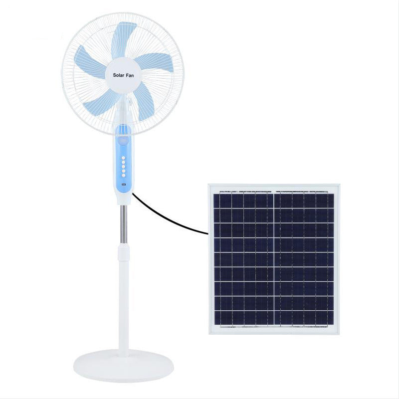 Unisex Solarbetrieben Standventilator mit verstellbarem Neigungswinkel und effizienten Lüfterblättern Karnz