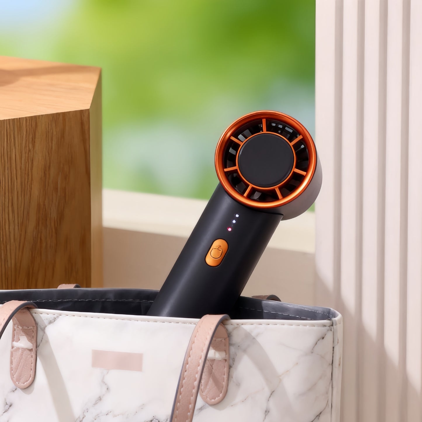 Damen Tragbarer Handventilator mit USB-Ladefunktion und flexiblem Design Karnz