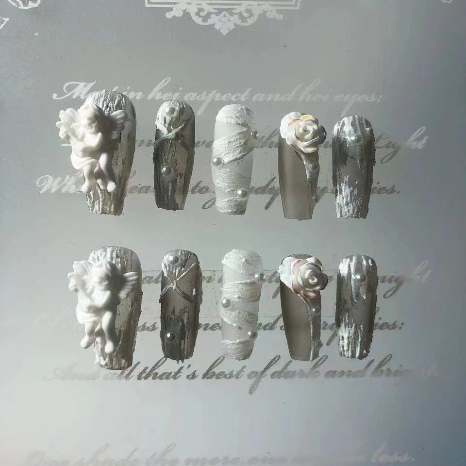 3D Dekorativer Nagelkunstset
