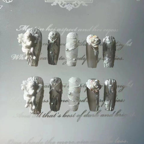 3D Dekorativer Nagelkunstset