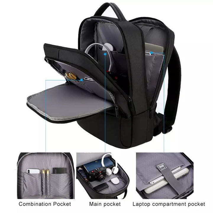 Eleganter Business-Rucksack mit Verstärktem Schutzsystem Karnz