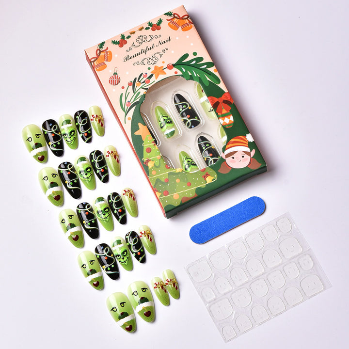 Themenweihnachtspress-on-Nagelset