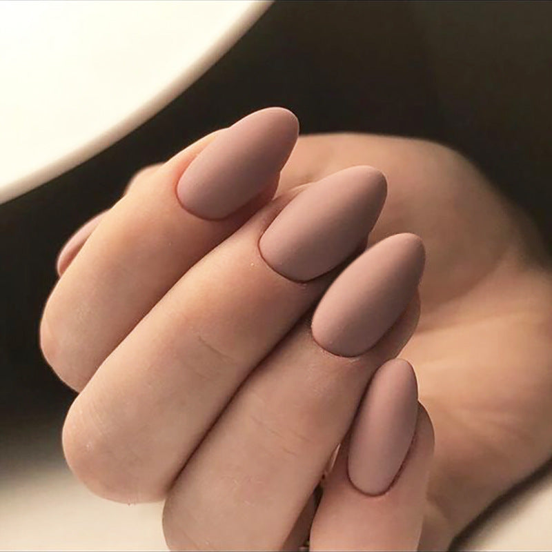 Matte Mandel-förmige Press-On Nagelspitzen Karnz