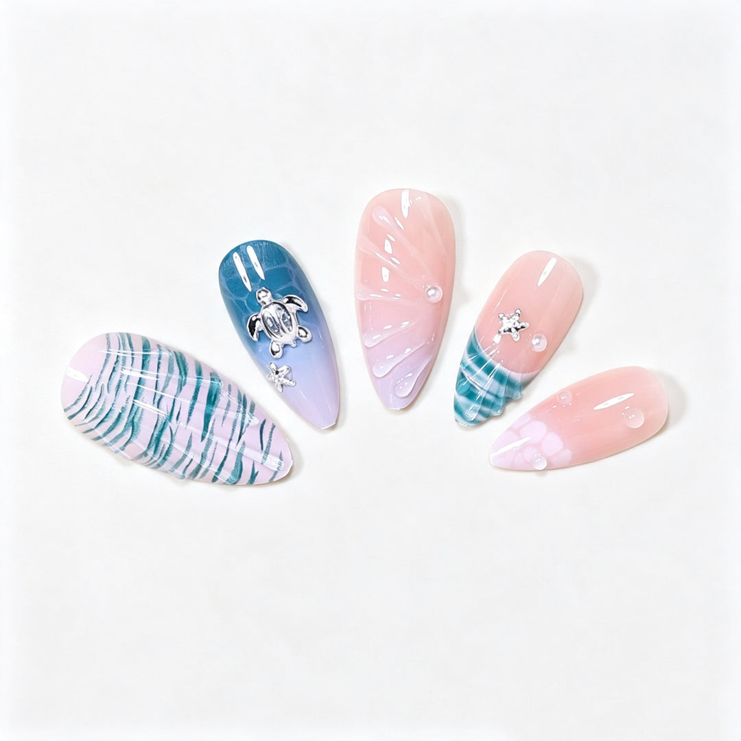 Ozean-inspiriertes Nagelkunst Design Set Karnz