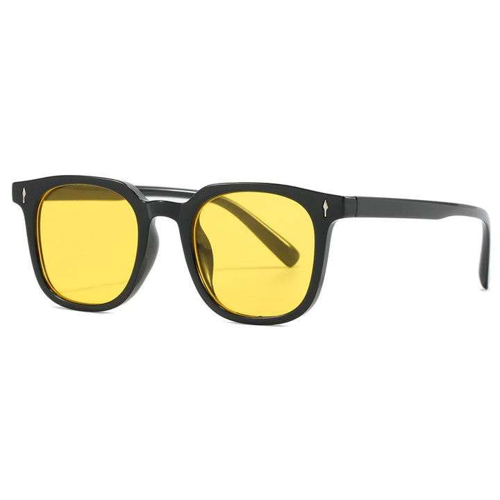 Damen modische quadratische Sonnenbrille mit langlebigem Kunststoffrahmen Karnz