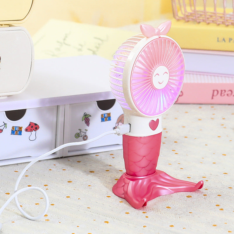 Damen Tragbarer Handventilator mit Meerjungfrau-Design Karnz