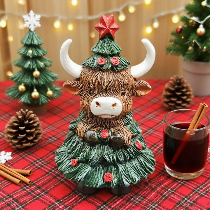 Weihnachtsdeko Figur im Hochlandrind-Design Karnz