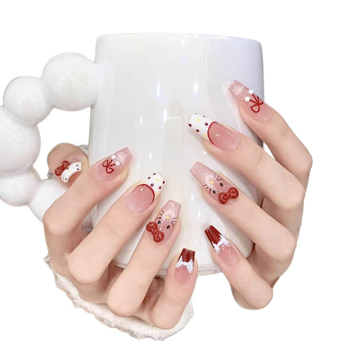 Glänzende Press-On-Nagelerweiterungen Karnz