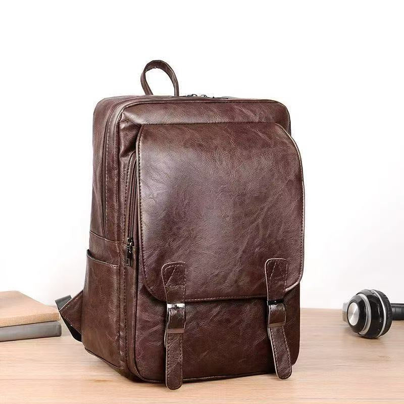 Leder Laptop Rucksack Karnz