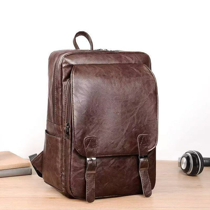 Leder Laptop Rucksack Karnz