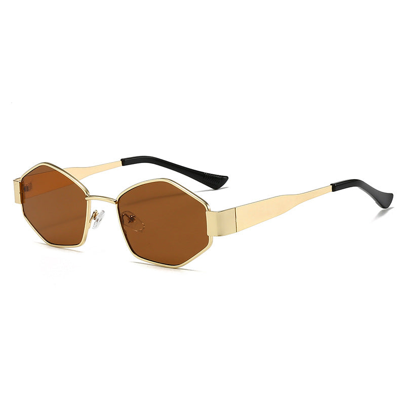 Damen modische Sonnenbrille im eleganten Sechseck-Design Karnz