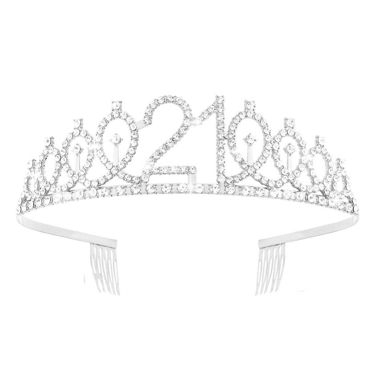 Damen Kristallverzierte Tiara mit elegantem Design Karnz