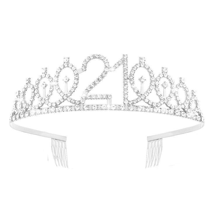 Damen Kristallverzierte Tiara mit elegantem Design Karnz