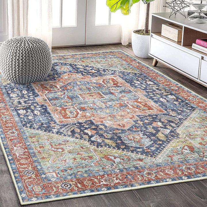 Vintage Floral Pattern Bereich Teppich Karnz