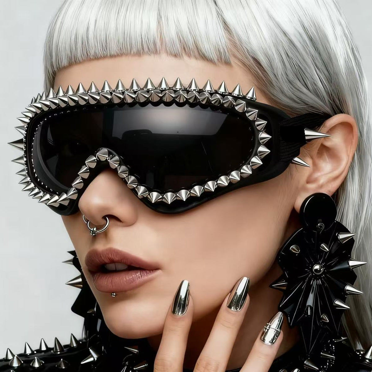 Damen modische Skibrille mit einzigartigem Nieten-Design Karnz