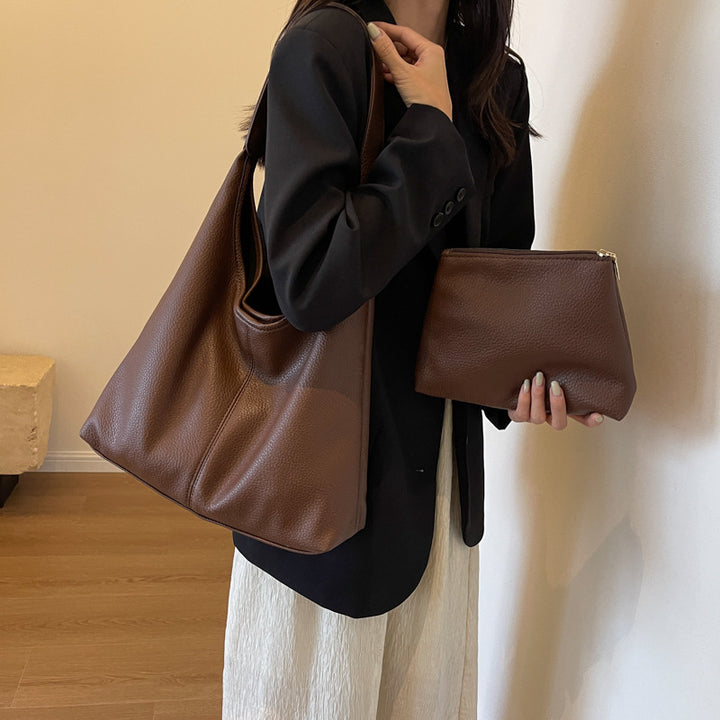 Texturierte Leder Hobo-Tasche Karnz