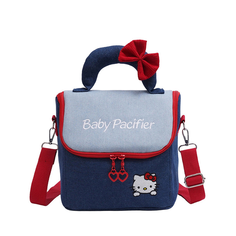 Stylische Denim Schnuller Tasche Karnz