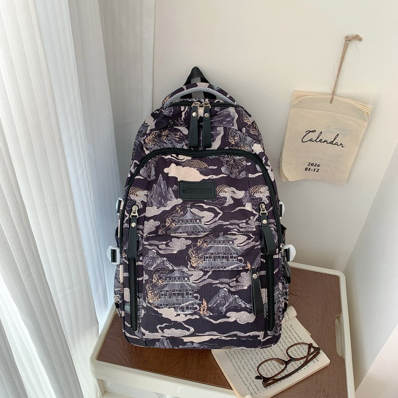 Stylische Illustrierte Rucksack Karnz