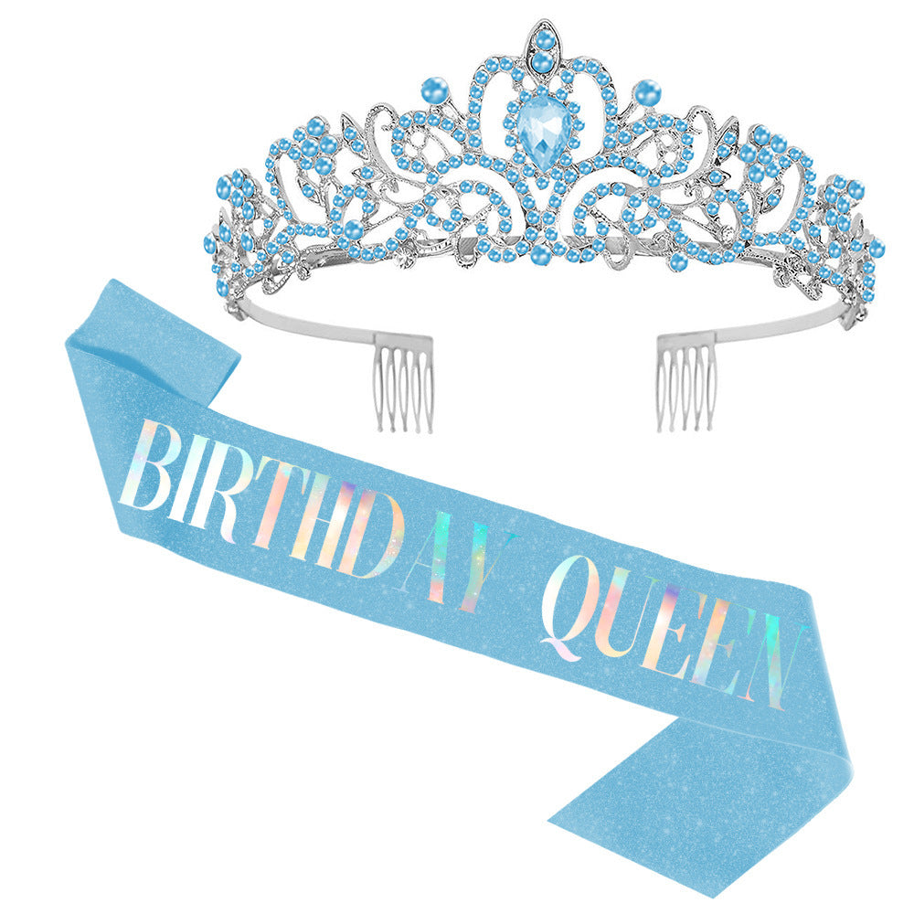 Damen Festliche Tiara mit schimmernden Strasssteinen Karnz