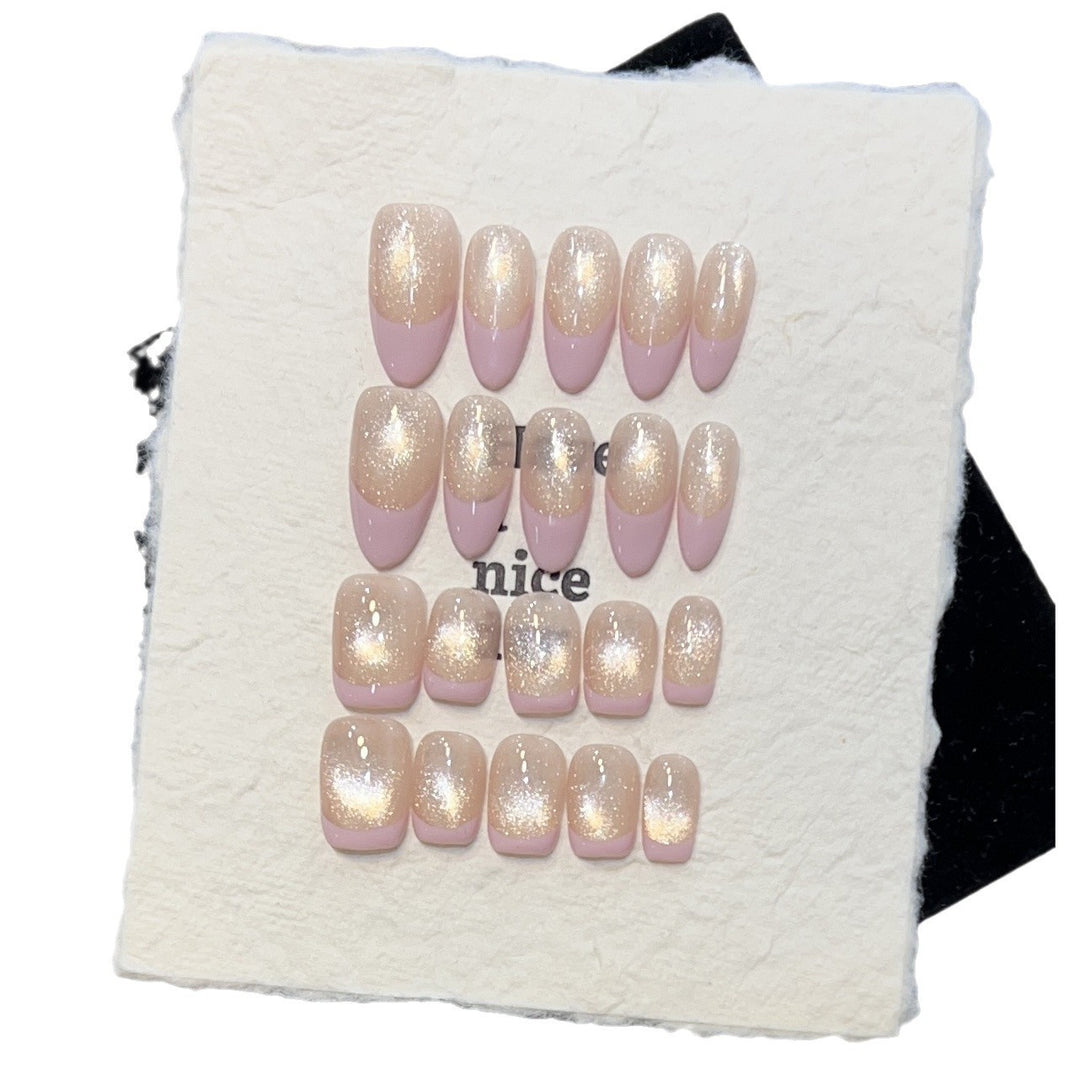 Traumhaft Glitzerndes Press-On Nagelset Karnz