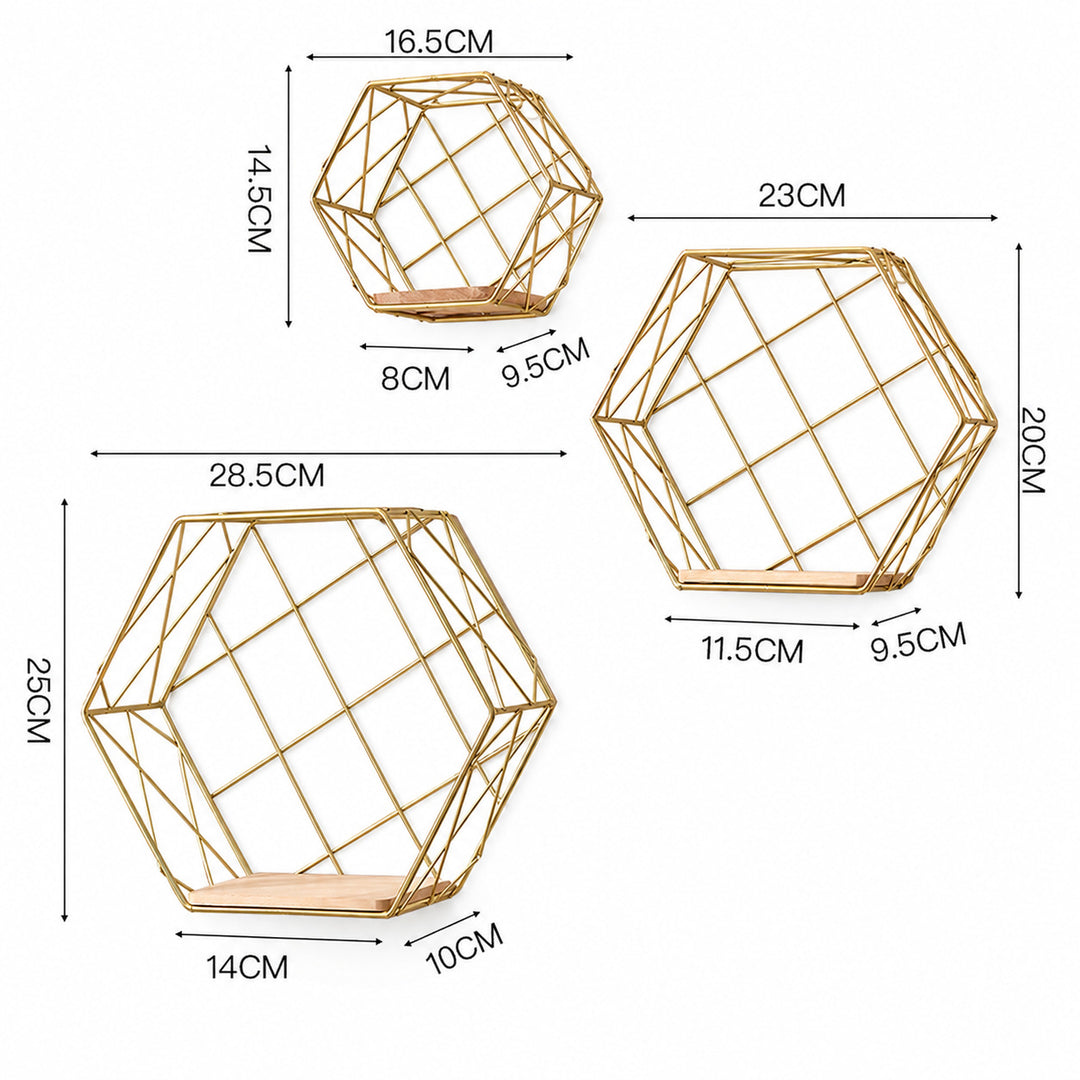 Geometrischer Drahtregal-Organizer