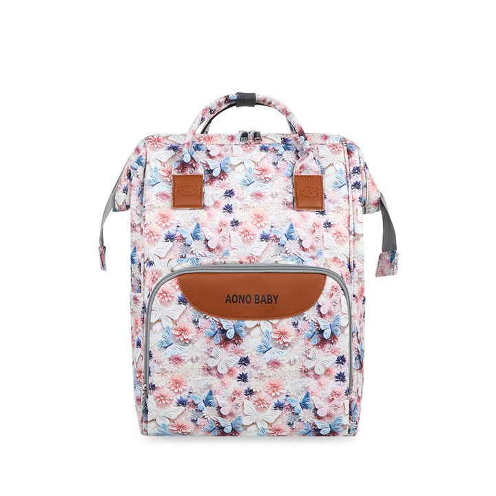 Kreativer floral gedruckter Mehrfach-Taschen Wickelrucksack Karnz