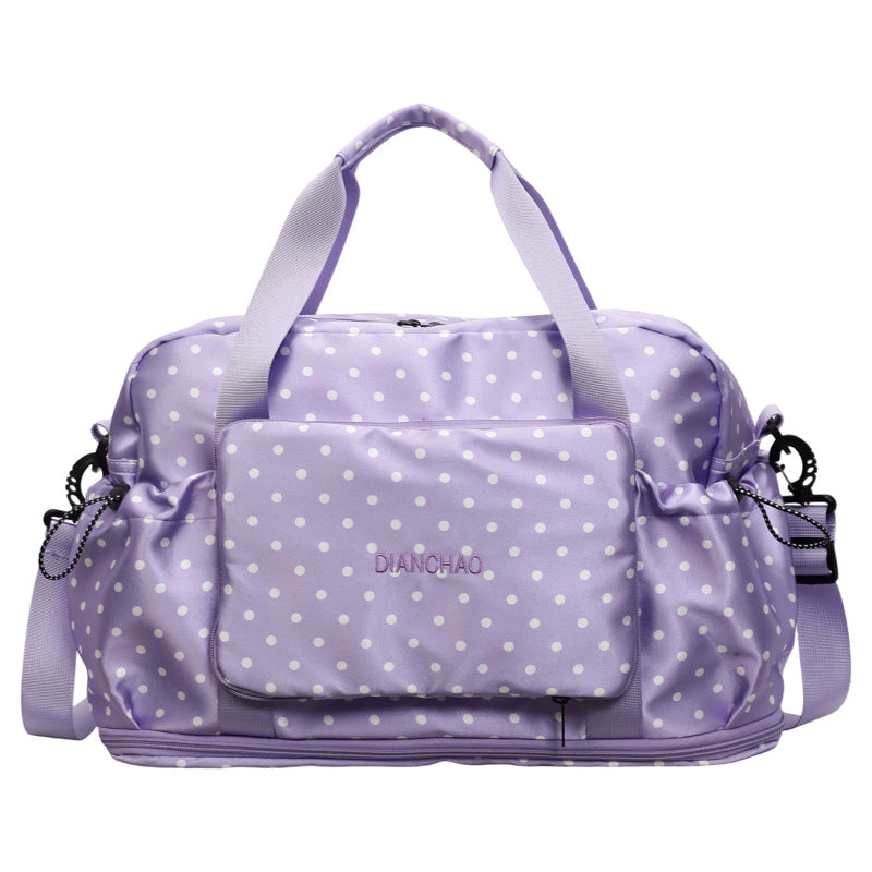Stylische Punktmuster-Übernachtungs-Duffle