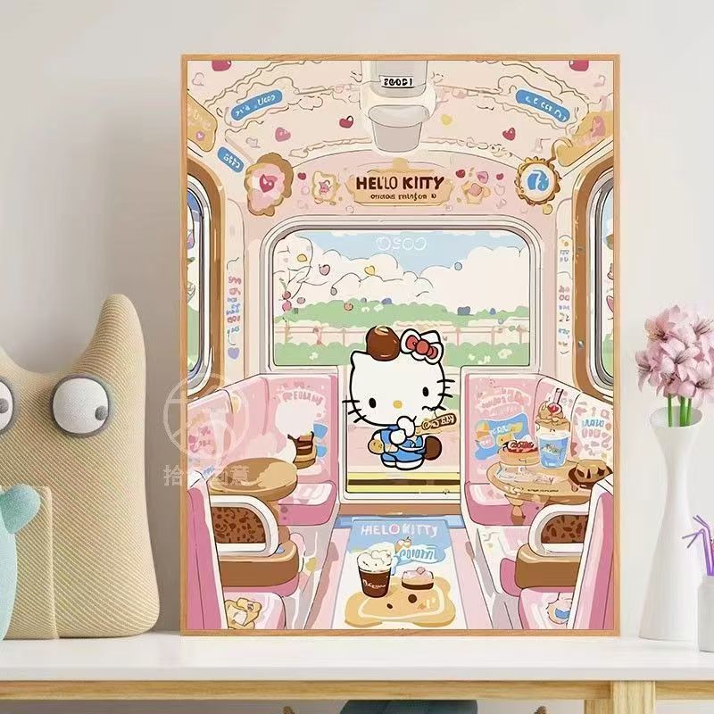Hello Kitty-Themen Verspielte Wandkunst Karnz