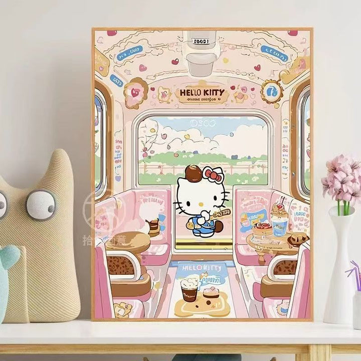 Hello Kitty-Themen Verspielte Wandkunst Karnz