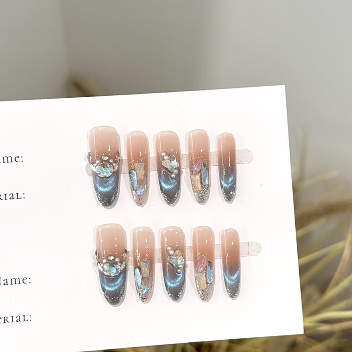 Elegante Ombre Glitter Press-On Nägel