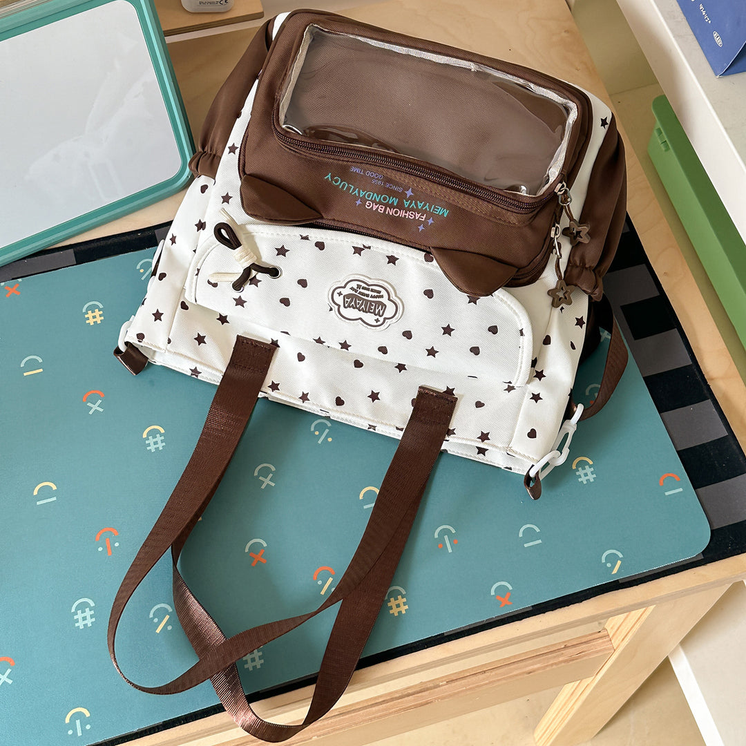 Stylische Wasserfeste Sternmuster Rucksack Karnz