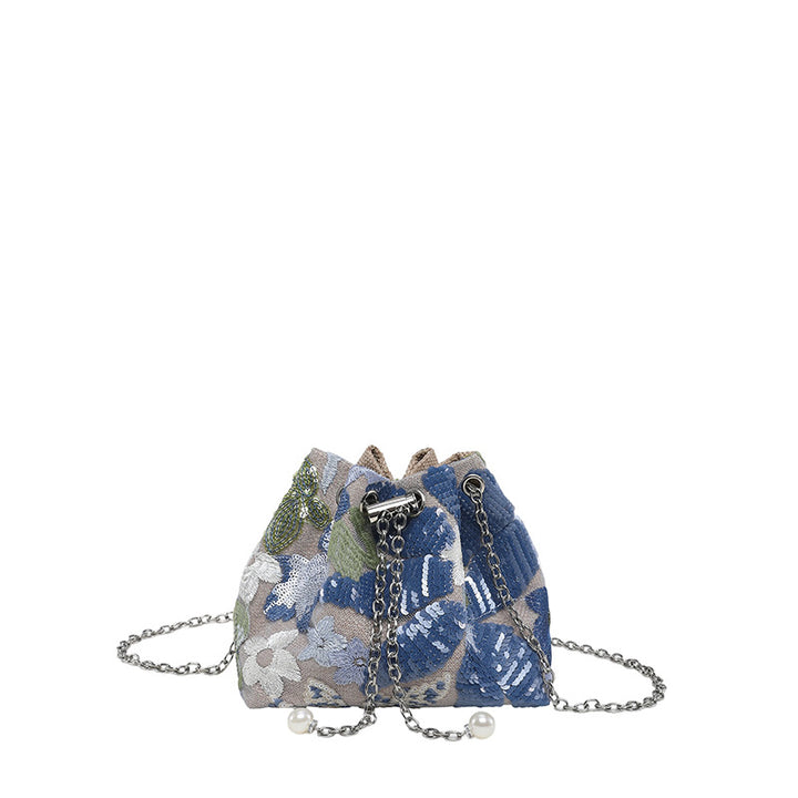 WoStylish Pailletten Zugverschluss Clutch Tasche Karnz