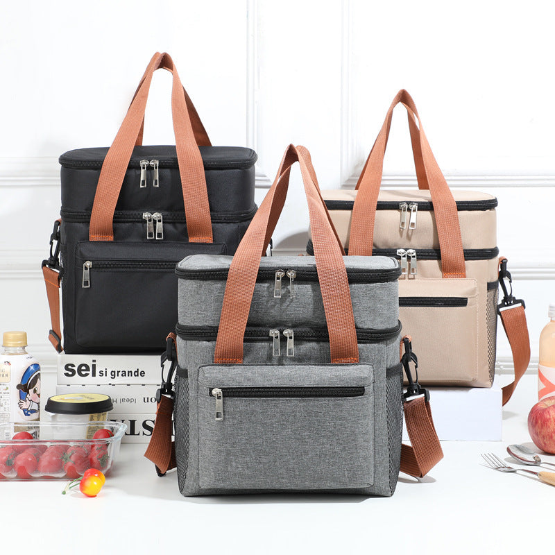 Isolierte Mehrfächer-Lunch-Kühltasche