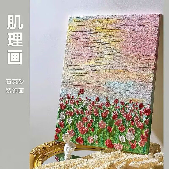 Texturiertes floralem Canvas Wandkunst