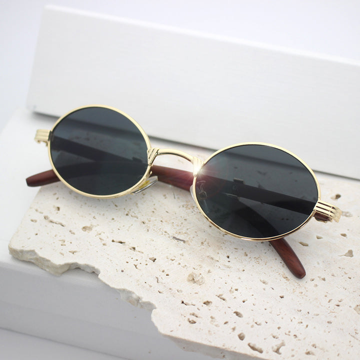 Elegante Runde Sonnenbrille mit Hochwertigem Metallrahmen Karnz