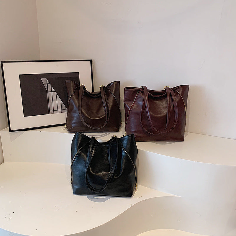 Elegante Kunstleder Einkauftasche Karnz