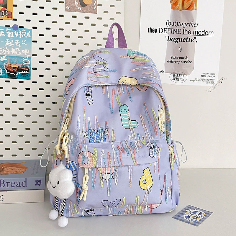 Spaß gemusterter Schulrucksack