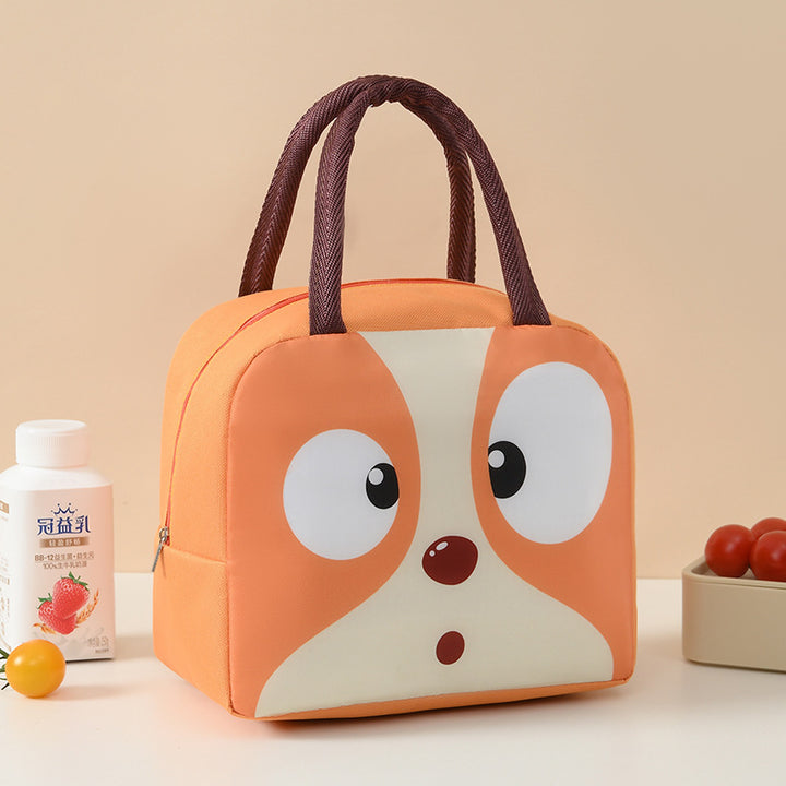 Süße tierische isolierte Lunch-Tasche Karnz
