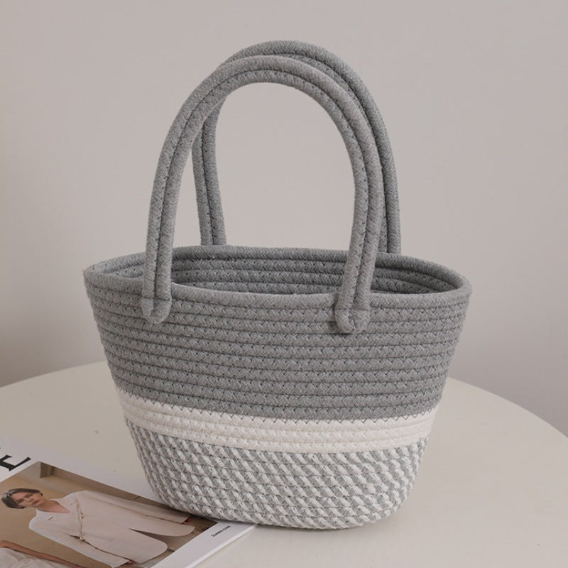 Damen Modische Strandtasche aus geflochtenem Damenmaterial Karnz